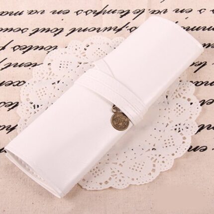 미용 가죽 케이스(흰색) / 보관백 수납 가방 정리 헤어컷 미용사 틴닝